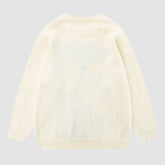 Jacquard-Pullover mit Cartoon-Katzen-Muster